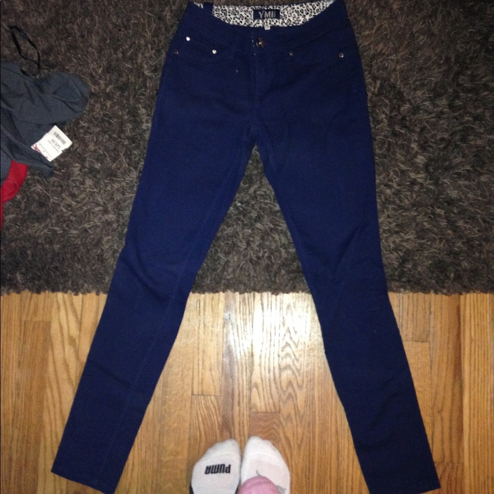 YMI Navy Skinny Jeans Size 3